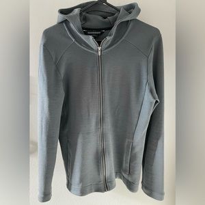 Mens Mission Workshop Grey Wool Hooded Sweatshirt